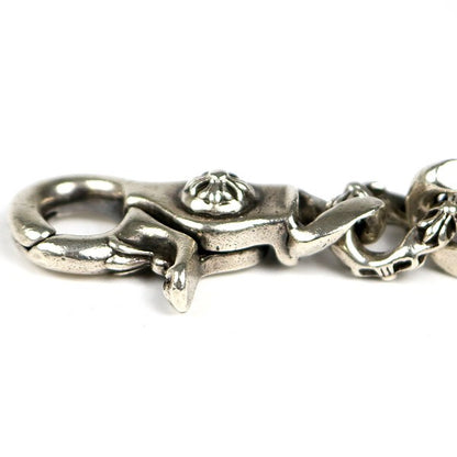 CHROME HEARTS Fancy Link #5 Dagger Keychain Silver Wallet