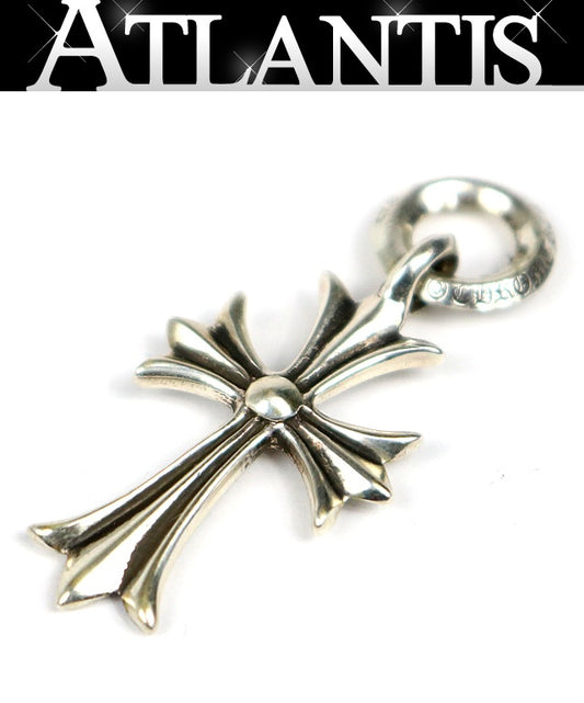 CHROME HEARTS Tiny CH Cross Pendant Charm Silver 925