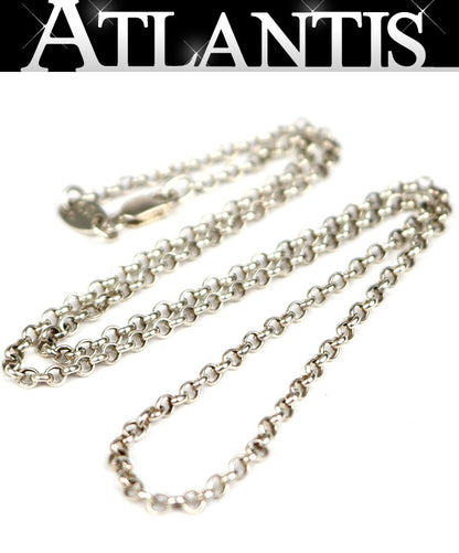 CHROME HEARTS 16 Inch Roll Chain Necklace Silver 925