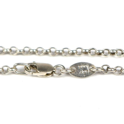 CHROME HEARTS 16 Inch Roll Chain Necklace Silver 925