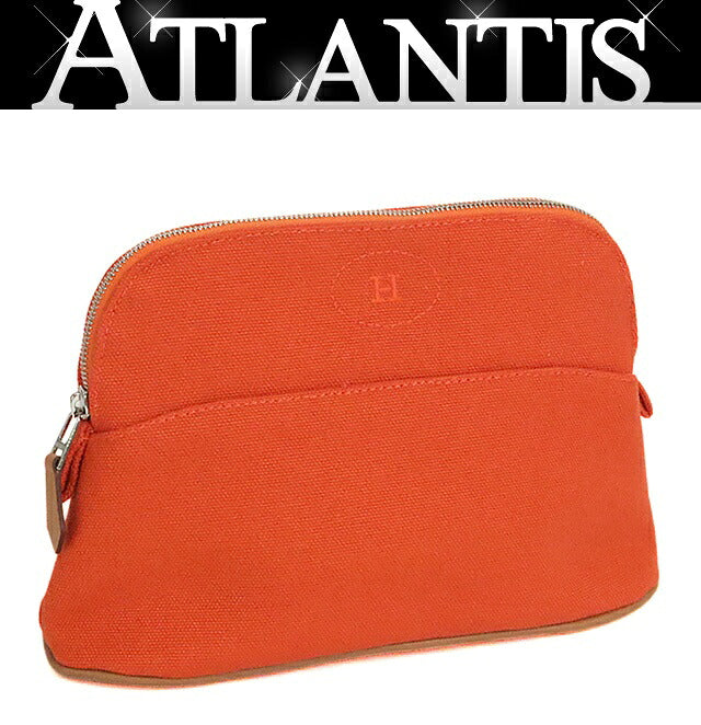 HERMES Bolide Mini Canvas SV Hardware Pouch