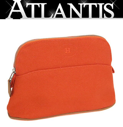 HERMES Bolide Mini Canvas SV Hardware Pouch