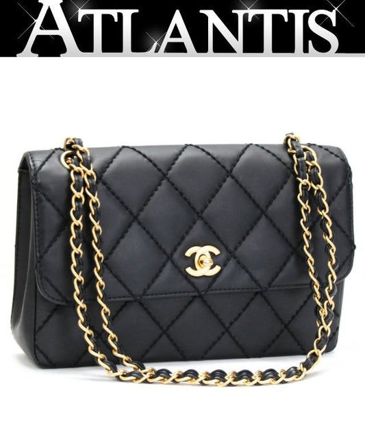 CHANEL Matelasse 25 Wild Stitch Bag Black