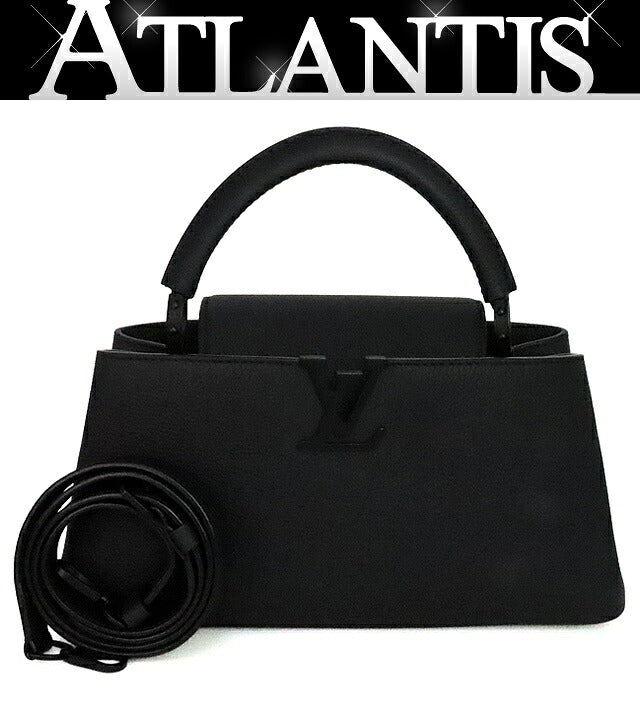 Louis Vuitton Capucines EW MM Bag Black