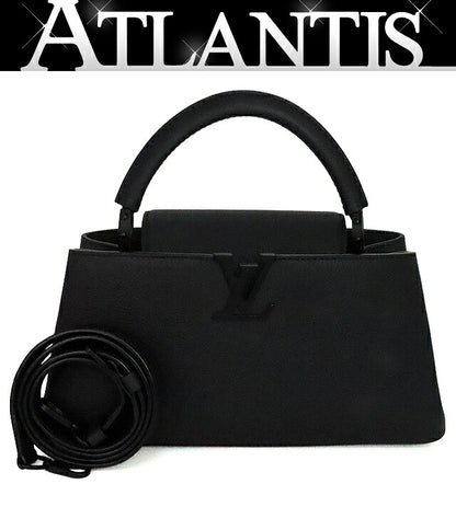 Louis Vuitton Capucines EW MM Bag Black