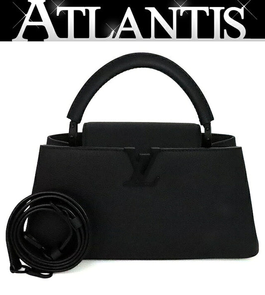 Louis Vuitton Capucines EW MM Bag Black