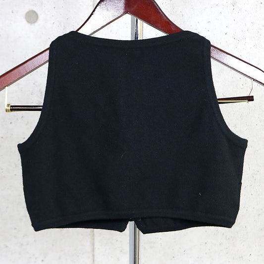 CHROME HEARTS Cashmere Cross Button Tank Top Black Size S