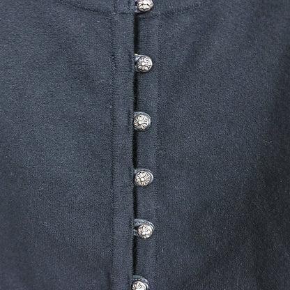 CHROME HEARTS Cashmere Cross Button Tank Top Black Size S