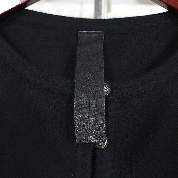CHROME HEARTS Cashmere Cross Button Tank Top Black Size S