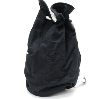 CHANEL Canvas Drawstring Shoulder Bag