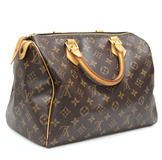 Louis Vuitton Speedy 30 Monogram Handbag Brown