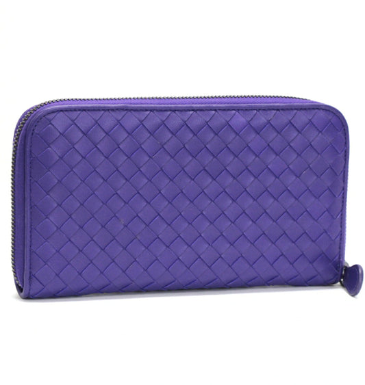 BOTTEGA VENETA Intrecciato Wallet Purple