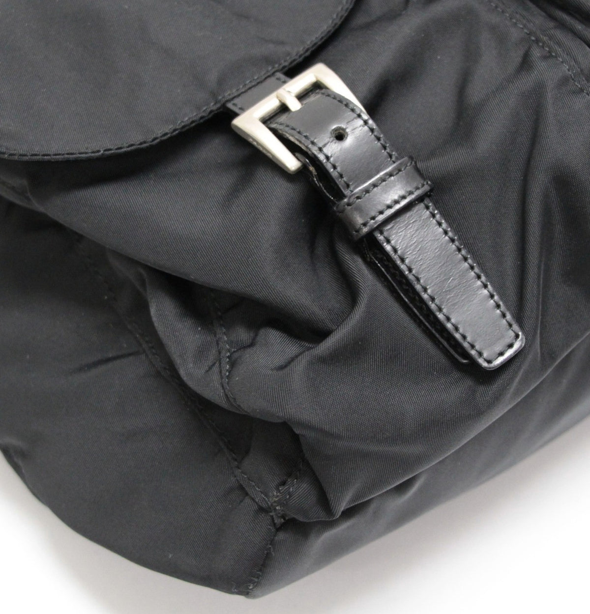 PRADA Double Pocket Nylon Backpack Black