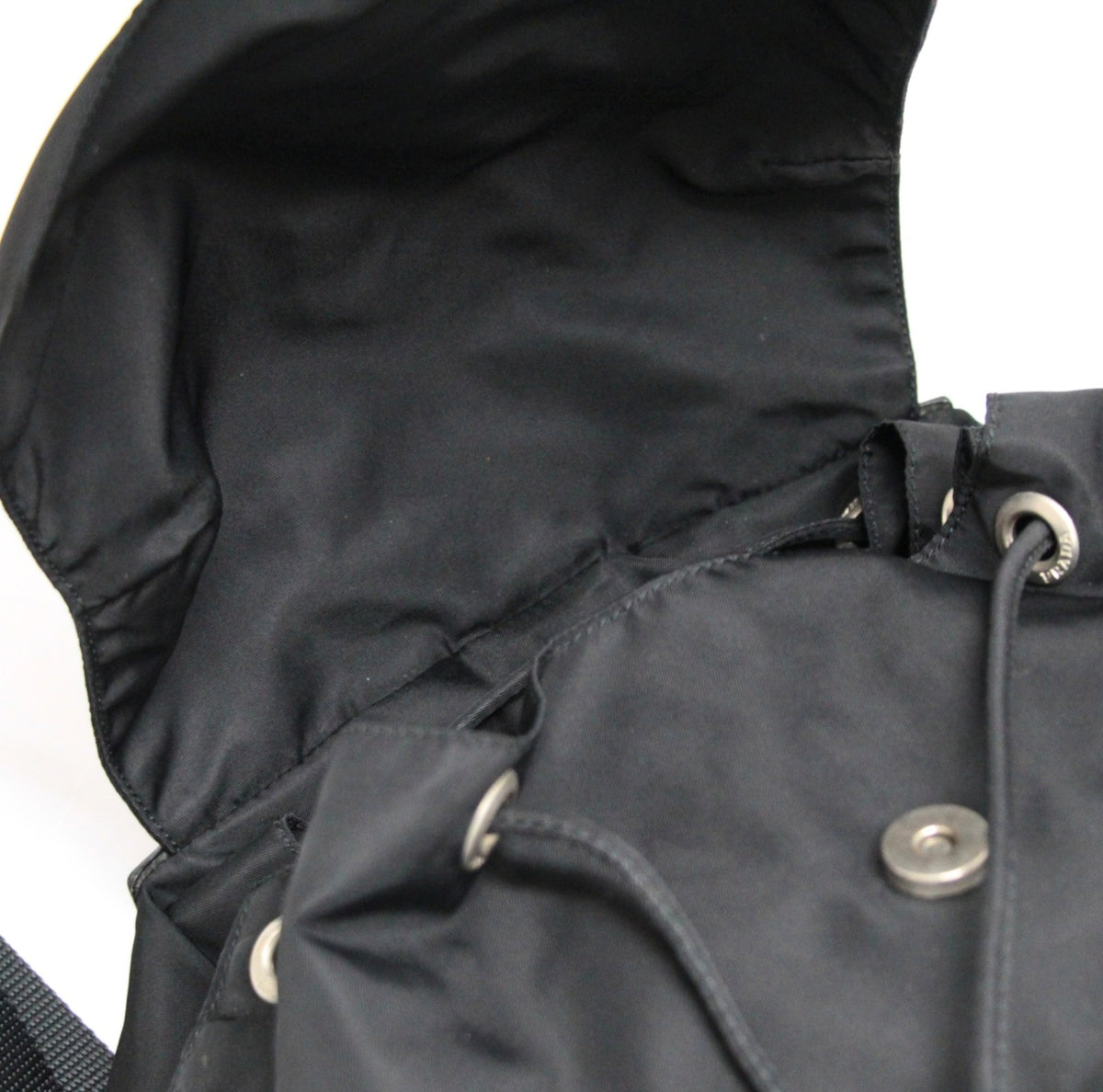 PRADA Double Pocket Nylon Backpack Black