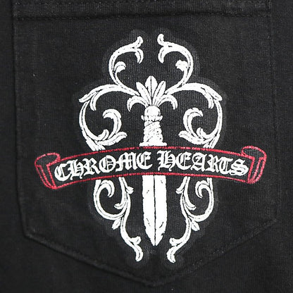 CHROME HEARTS Old Vine Dagger Print Sleeve Black Size M