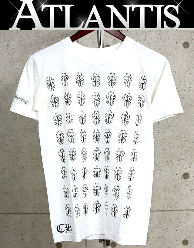 CHROME HEARTS Old Vine Dagger Horseshoe T-Shirt White Size S