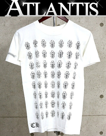 CHROME HEARTS Old Vine Dagger Horseshoe T-Shirt White Size S
