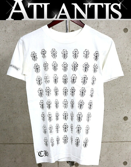 CHROME HEARTS Old Vine Dagger Horseshoe T-Shirt White Size S