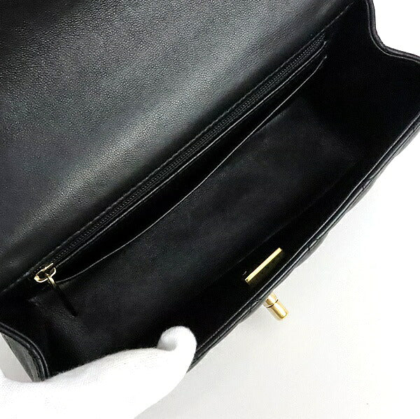 CHANEL Matelasse Mini Top Lambskin Black Shoulder Bag