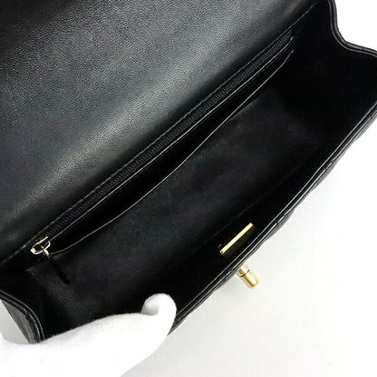 CHANEL Matelasse Mini Top Lambskin Black Shoulder Bag