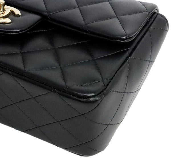 CHANEL Matelasse Mini Top Handle Bag Black