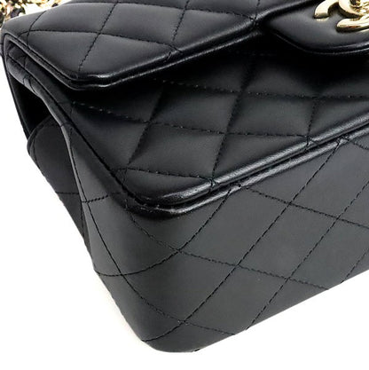 CHANEL Matelasse Mini Top Handle Bag Black