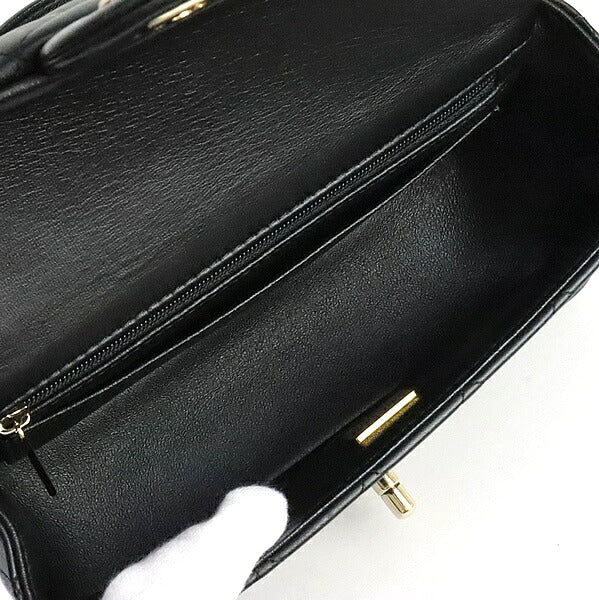 CHANEL Matelasse Mini Top Handle Bag Black