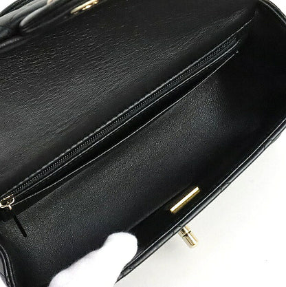 CHANEL Matelasse Mini Top Handle Bag Black