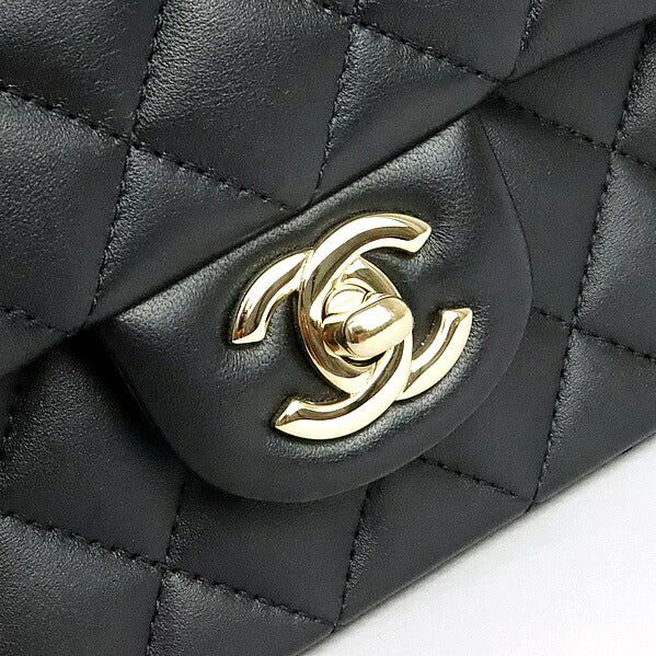 CHANEL Matelasse Mini Top Handle Bag Black
