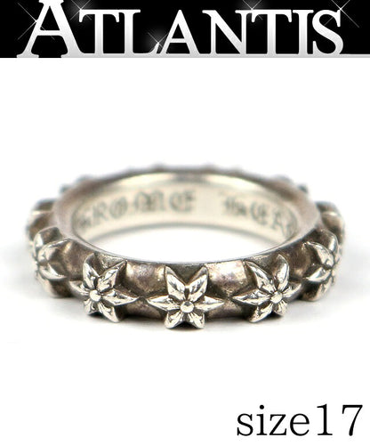CHROME HEARTS Star Band Ring Silver 925 Size JP 17