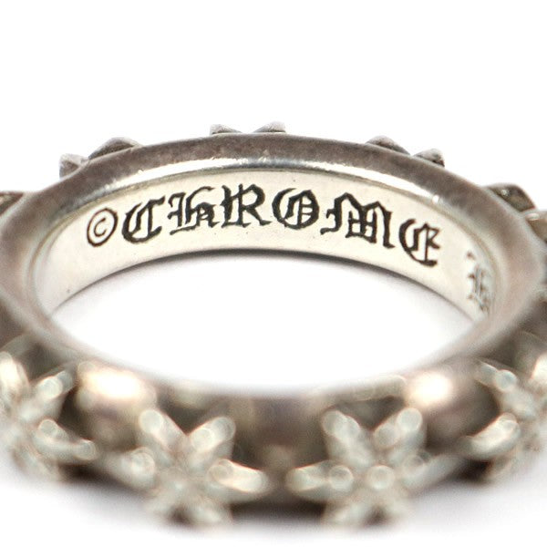 CHROME HEARTS Star Band Ring Silver 925 Size JP 17