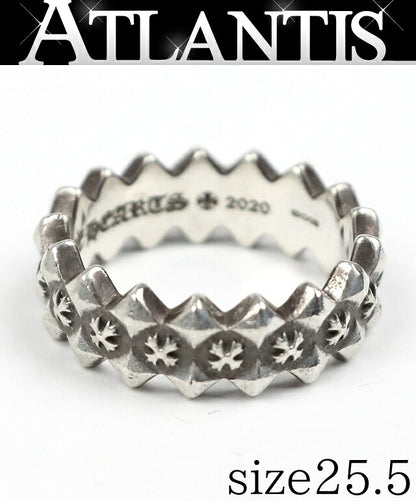 CHROME HEARTS Double Pyramid Plus Ring SV925 Size JP 25.5