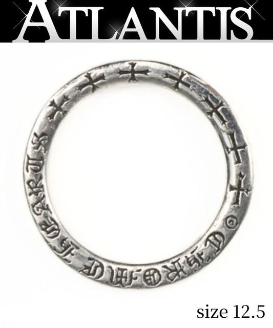 CHROME HEARTS NTFL Sterling Silver Ring Silver Size JP 12.5