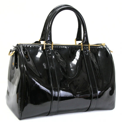 CHANEL Coco Mark 2-Way Patent Bag Black