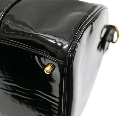 CHANEL Coco Mark 2-Way Patent Bag Black