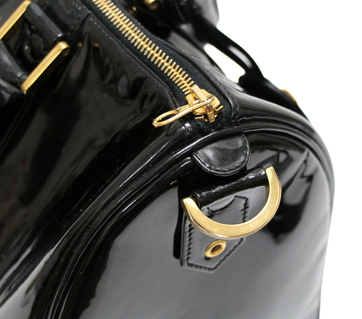 CHANEL Coco Mark 2-Way Patent Bag Black
