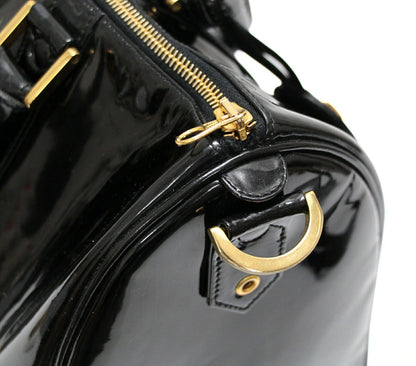 CHANEL Coco Mark 2-Way Patent Bag Black