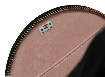 CHANEL Matelasse Round Chain Bag Black
