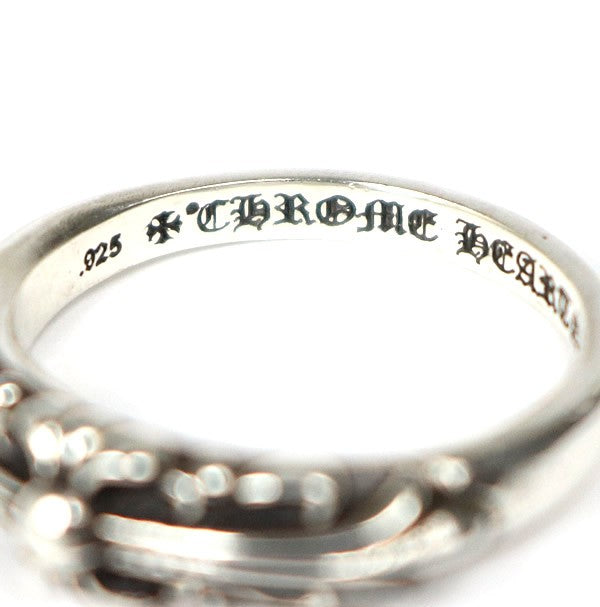 CHROME HEARTS Baby Classic Floral Ring Silver Size JP 19.5