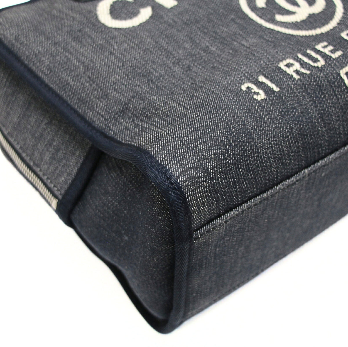 CHANEL Deauville Bowling 2-Way Bag Navy
