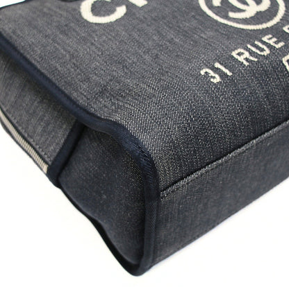 CHANEL Deauville Bowling 2-Way Bag Navy