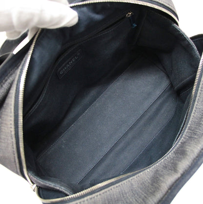 CHANEL Deauville Bowling 2-Way Bag Navy