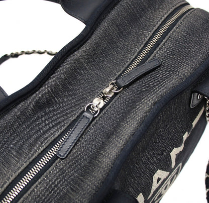 CHANEL Deauville Bowling 2-Way Bag Navy