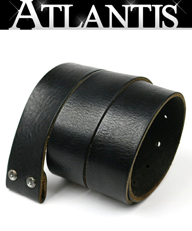 CHROME HEARTS Novelty Leather Belt Black Size 34
