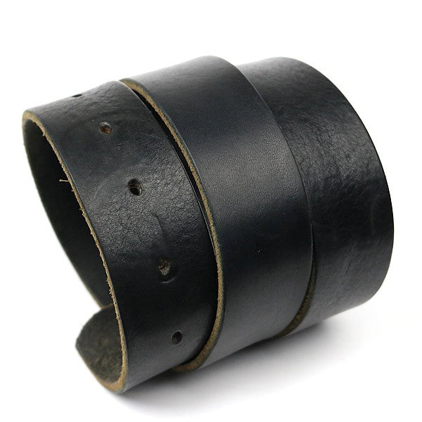 CHROME HEARTS Novelty Leather Belt Black Size 34