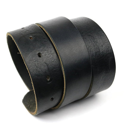 CHROME HEARTS Novelty Leather Belt Black Size 34