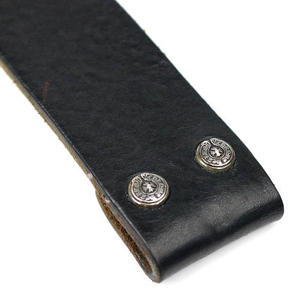 CHROME HEARTS Novelty Leather Belt Black Size 34