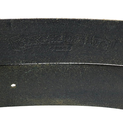 CHROME HEARTS Novelty Leather Belt Black Size 34