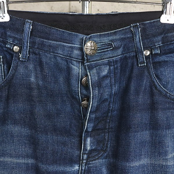 CHROME HEARTS Blue 5-Pocket Denim Jeans SV925 Size 34