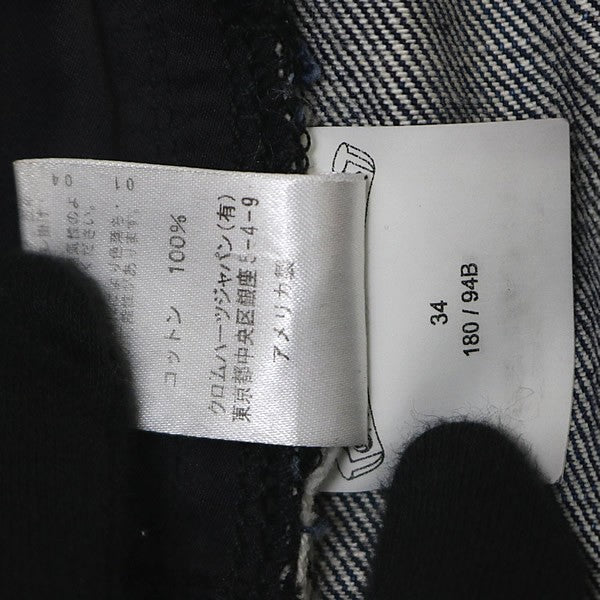 CHROME HEARTS Blue 5-Pocket Denim Jeans SV925 Size 34